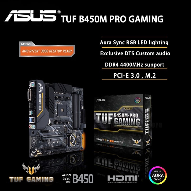 Asus-desktop tu4 b450m pro gaming b450m, amd b450 ddr4 3466mhz, 128g, m.2,...