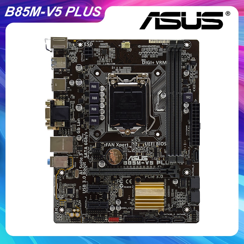 ASUS B85M-V5 PLUS LGA1150 Intel B85 B85M Original PC Motherboard DDR3 16G...