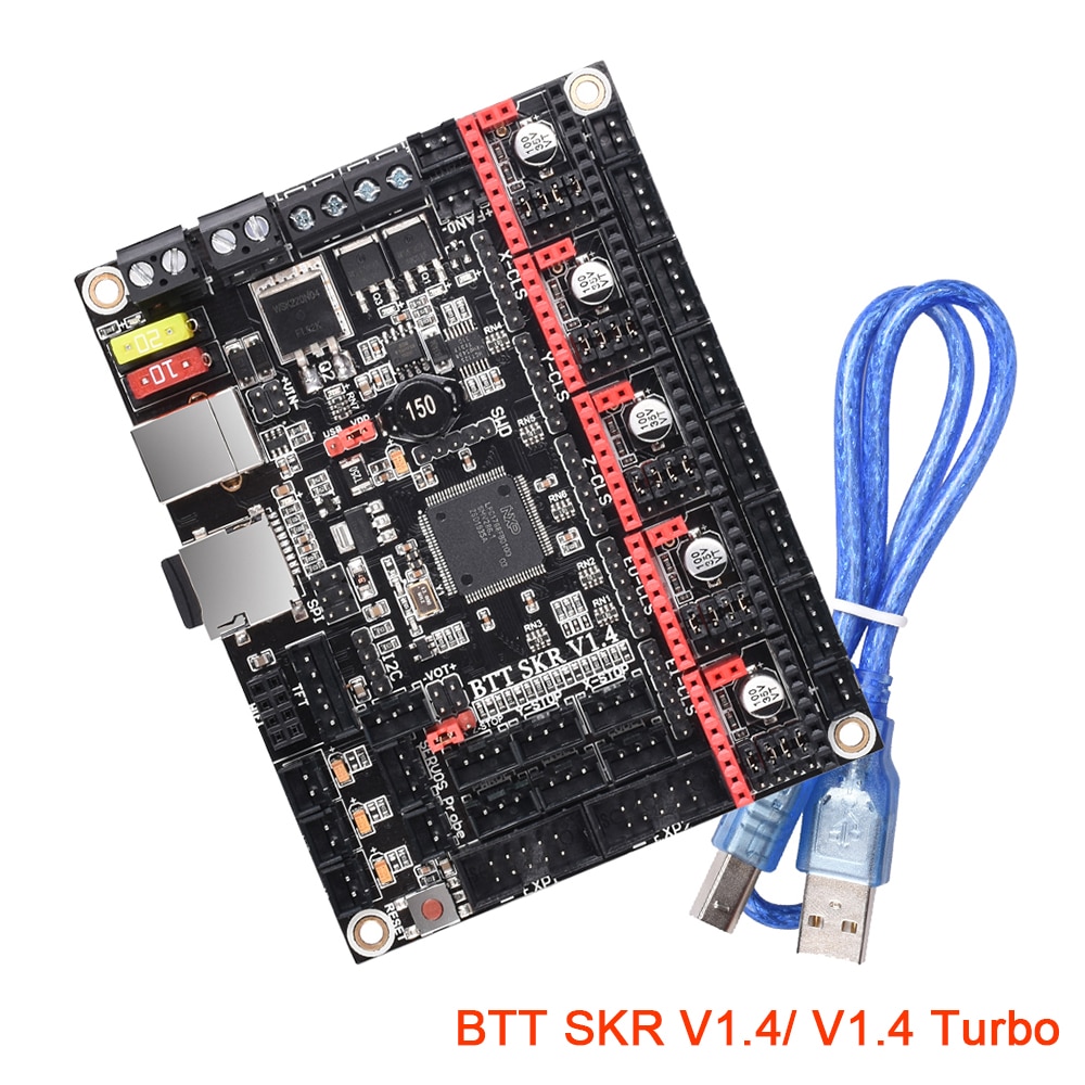 Placa-mãe turbo bigtreetech btt skr v1.4, 32 bits, tmc2209, tmc2208, uart, 3d,...