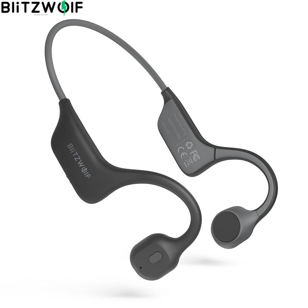 Blitzwolf BW-BTS6 bluetooth-compatível 5.0 fone de ouvido verdadeira condução óssea fone de...