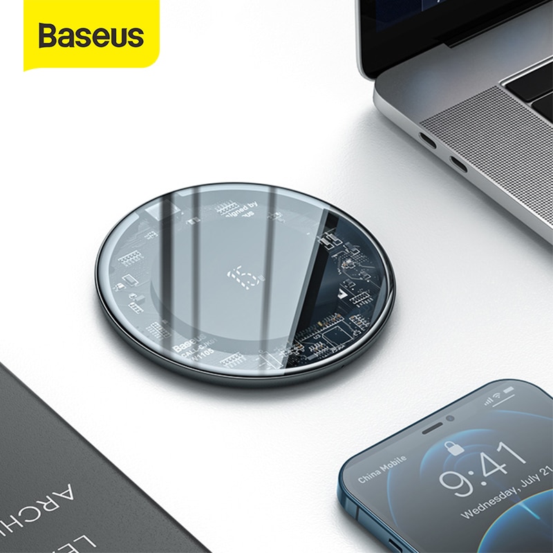 Baseus 10W Qi Carregador Sem Fio para o iphone X/XS Max XR...