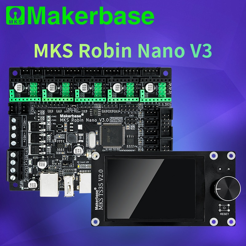 Makerbase mks robin nano v3 eagle 32bit 168mhz f407 peças de impressora...