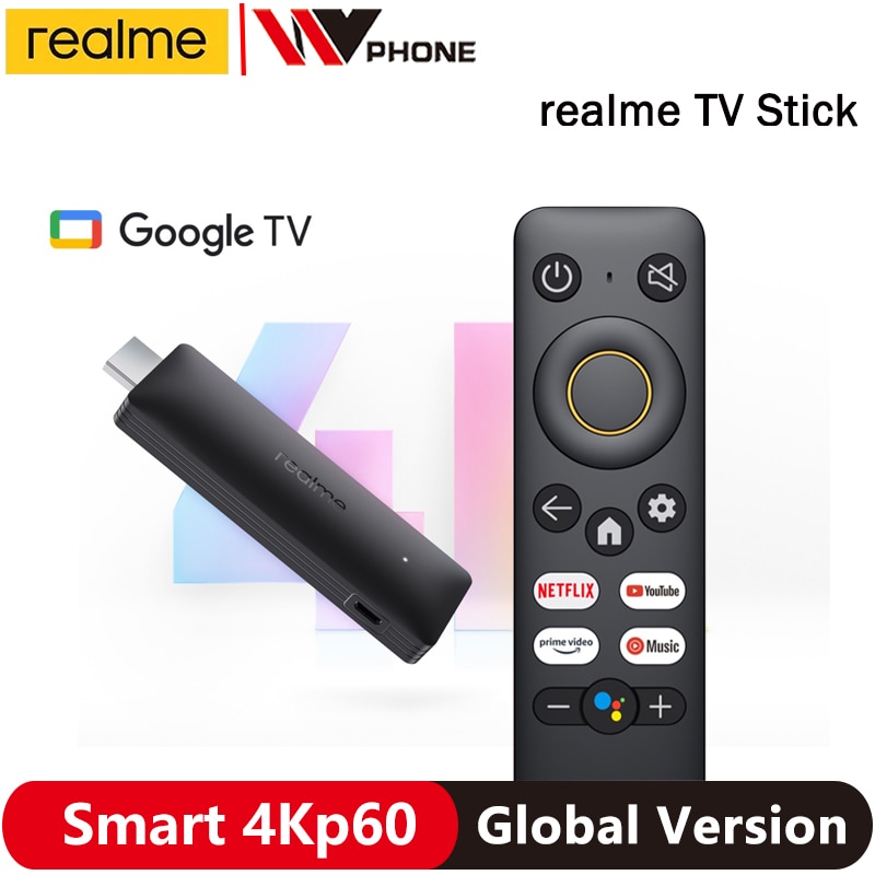 Realme 4k smart google tv vara 2gb 8gb arm cortex a53 bluetooth...