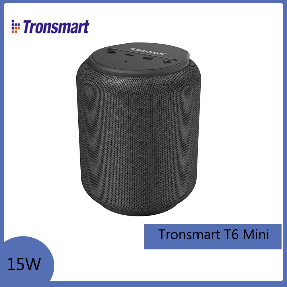 Tronsmart-mini alto-falante t6, bluetooth 5.0, sem fio, 15w, ipx6, à prova d'água,...