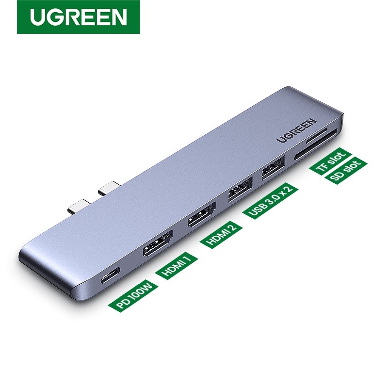 Ugreen-hub usb c para macbook air, usb tipo c, hdmi, adaptador thunderbolt...