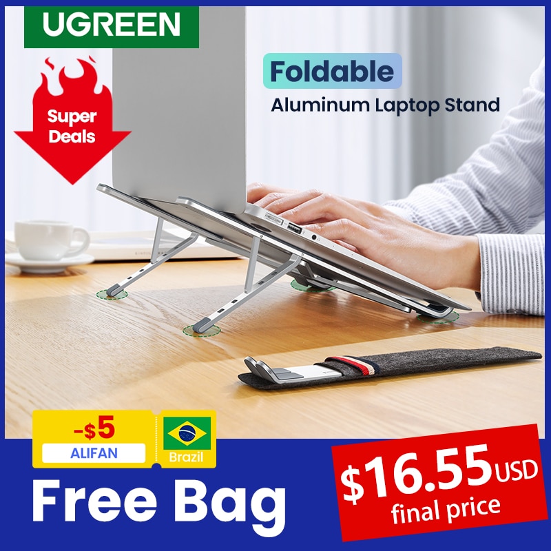 Ugreen portátil suporte para macbook ar pro dobrável de alumínio vertical notebook...