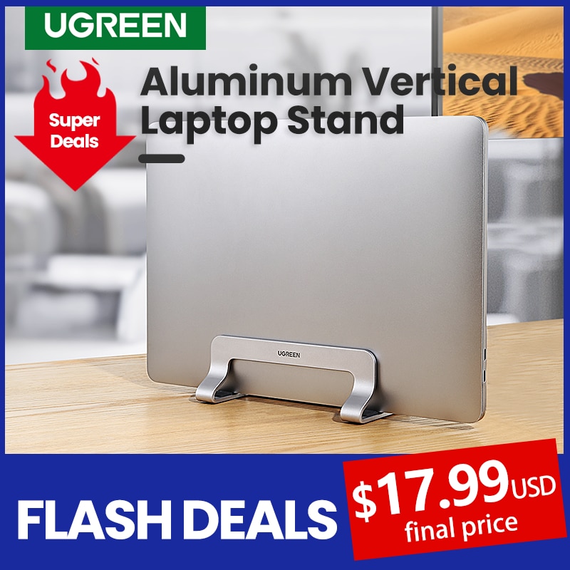Ugreen vertical portátil suporte para macbook ar pro alumínio dobrável notebook suporte...
