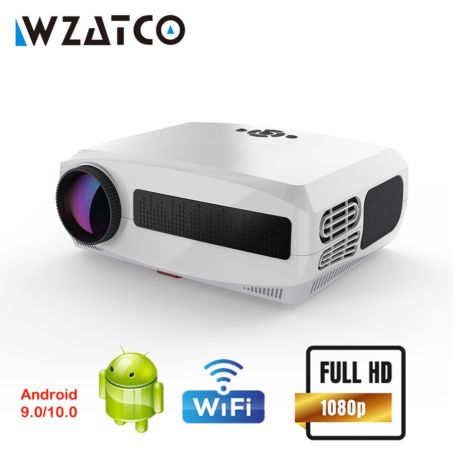Wzatco c3 android projetor wifi completo hd 1080p 300 polegada proyector 3d...
