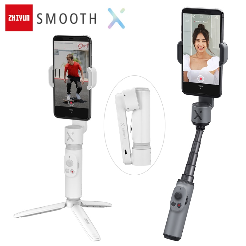 Zhiyun-bastão estabilizador para selfie, antivibração, suave, portátil, para iphone, huawei, xiaomi, redmi,...