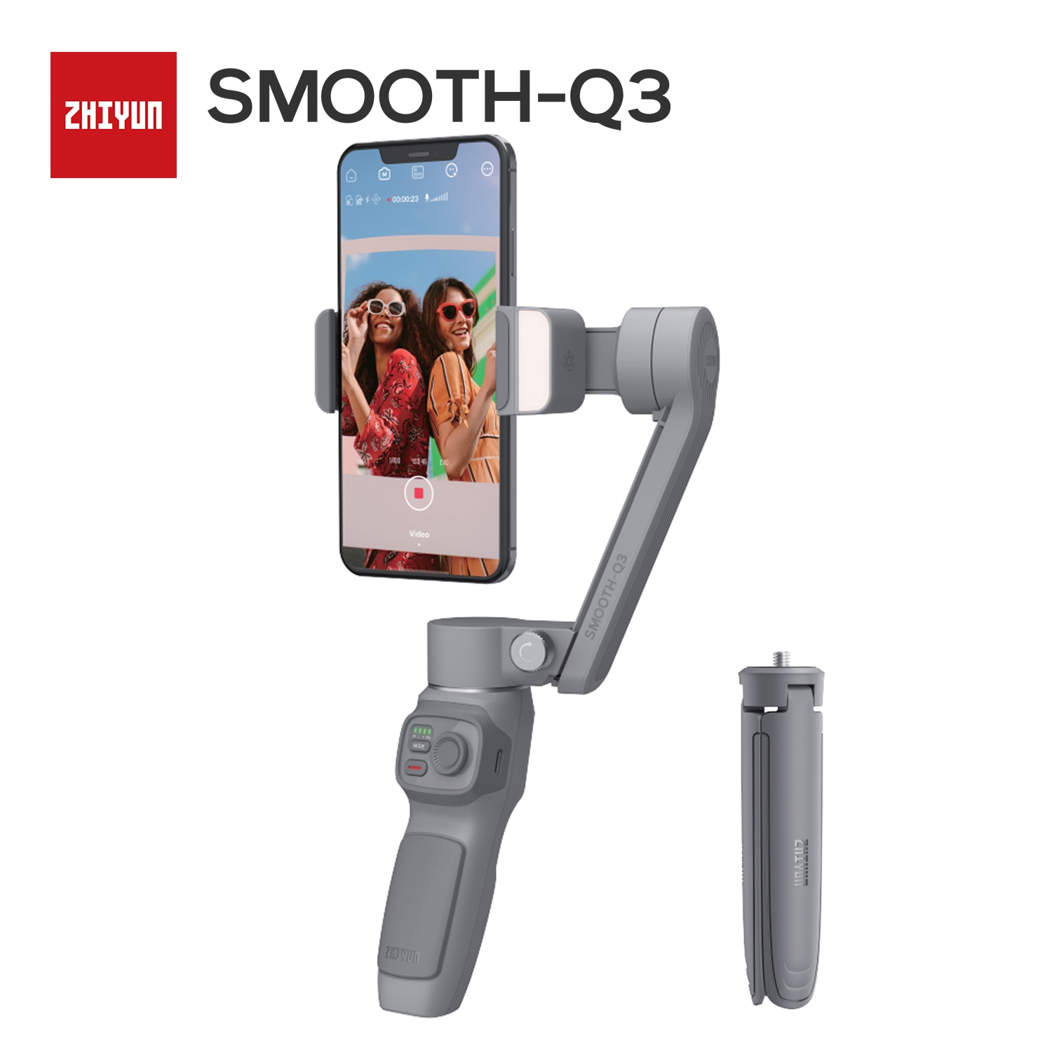 Zhiyun-estabilizador portátil suave q3 com 3 eixos, flexível, para iphone 12 pro,...