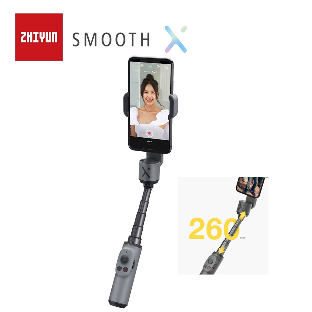 ZHIYUN SMOOTH X oficial suave cardan de telefone selfie vara handheld estabilizador...
