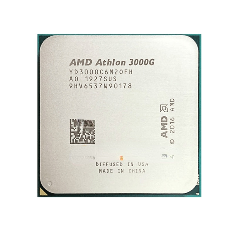 Amd athlon 3000g 3.5ghz duplo-núcleo am4 amd processador caixa e bandeja estoque...