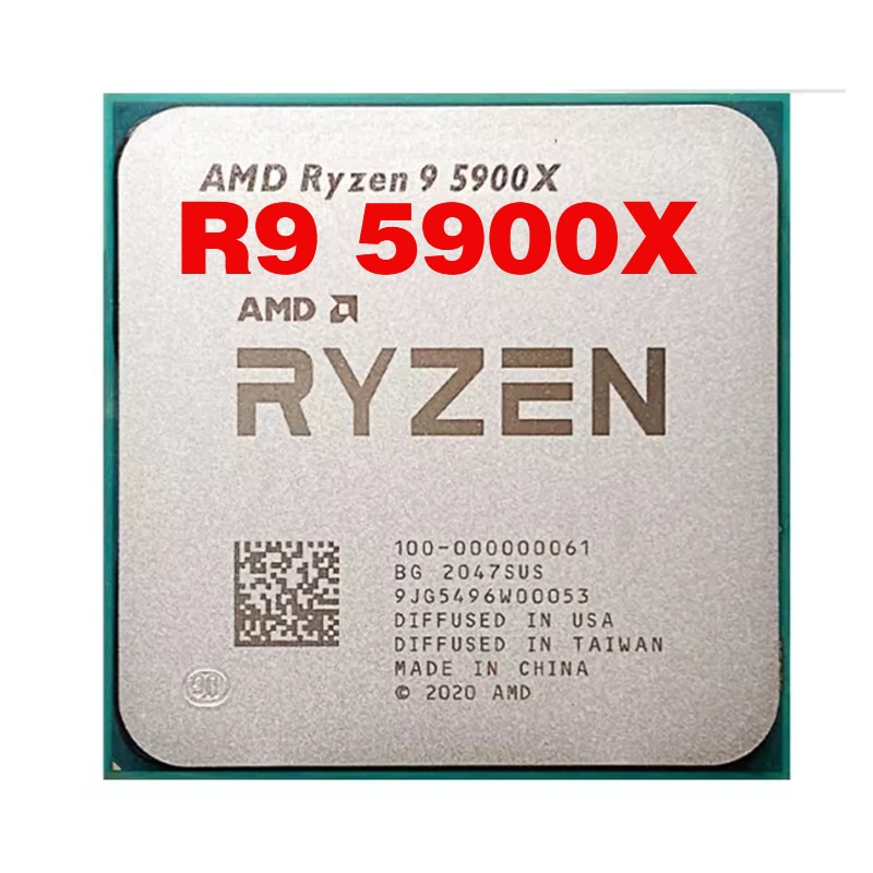 Amd ryzen 9 5900x r9 5900x 3.7 ghz doze-núcleo 24-thread processador cpu...