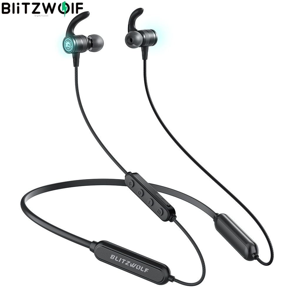 BlitzWolf BW-FLB1 Compatível com Bluetooth 5.0 Gaming Neckband Fones de ouvido sem...