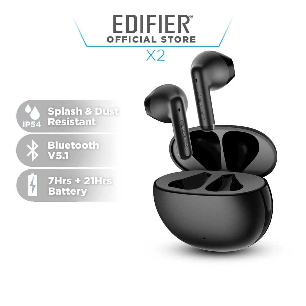 Edifier x2-verdadeiro fones de ouvido sem fio bluetooth com design de pouco...