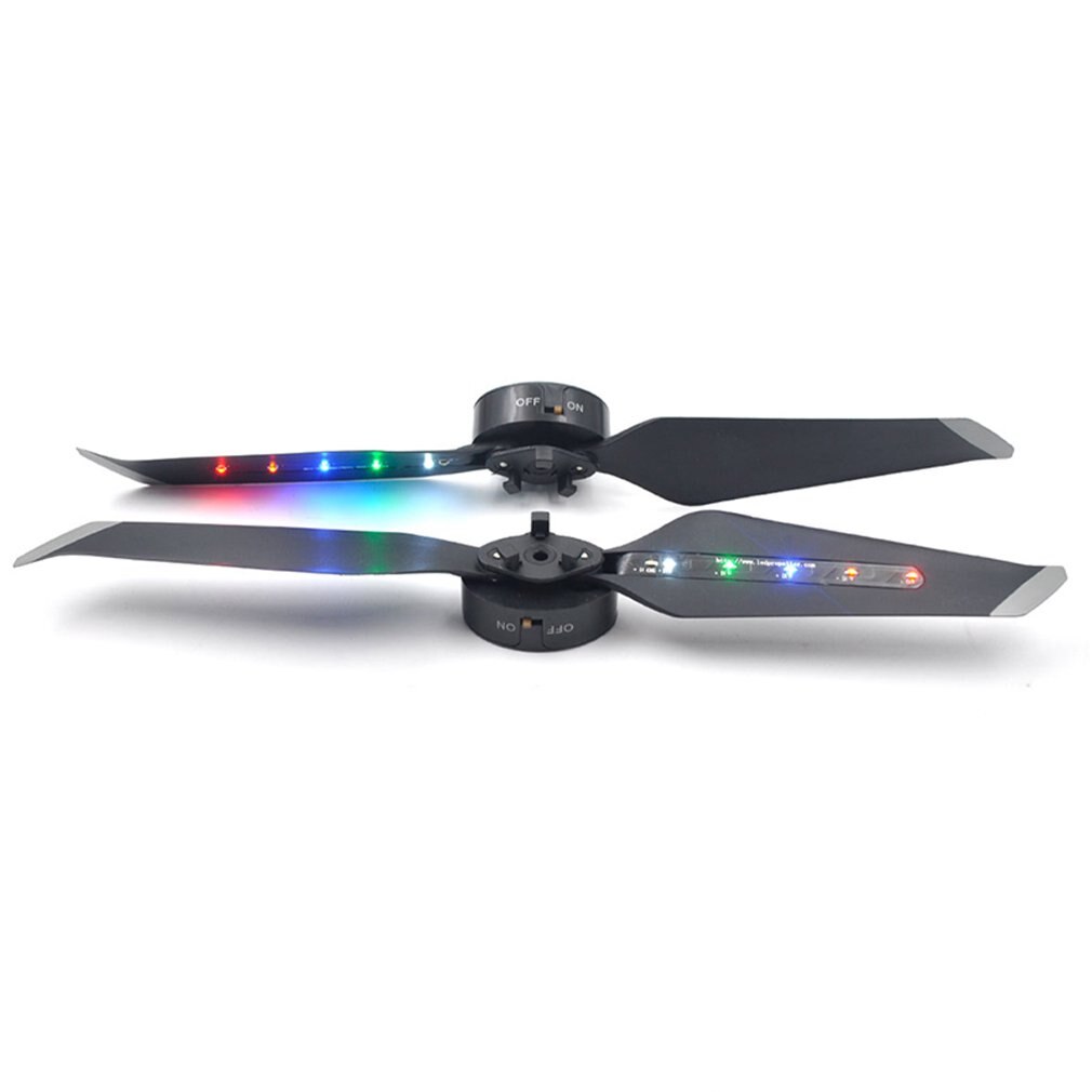 Hélice colorida para drone dji mavic air2, hélice recarregável com luzes led...