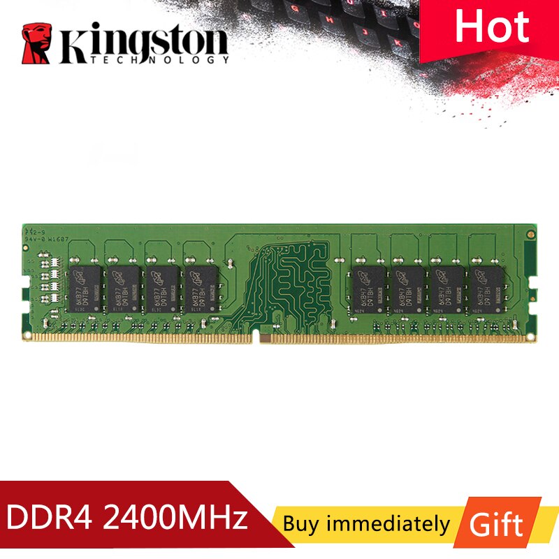 Kingston-memória ram ddr4, 4gb, 8gb, 2400mhz, 2666mhz e 1.2v, módulo de memória...