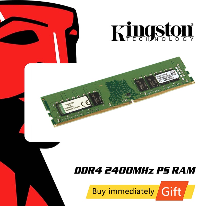 Kingston-memória ram ddr4, 8gb, 16gb, 2400mhz, 4gb, 1.2v, memória para jogos intel...