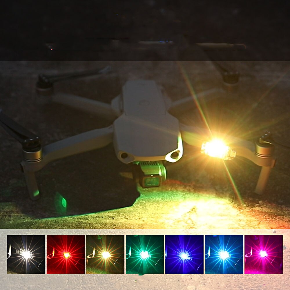 Lâmpada led carregável para drone, luz noturna para dji fpv combo mavic...