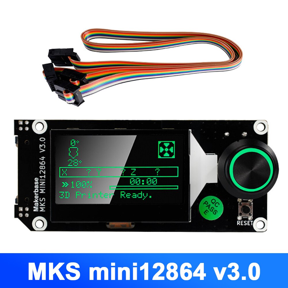 Makerbase mks mini12864 v3 sd cartão inserção lateral lcd tela de exibição...