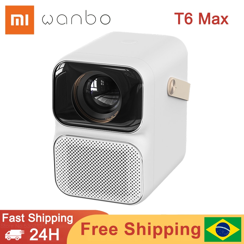 Novo xiaomi wanbo t6 max mini projetor 4k 1920*1080p led android wifi...