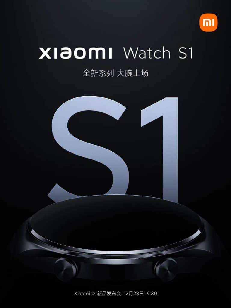 Xiaomi Watch S1 será lançado dia 28 de Dezembro - Ofertas da China