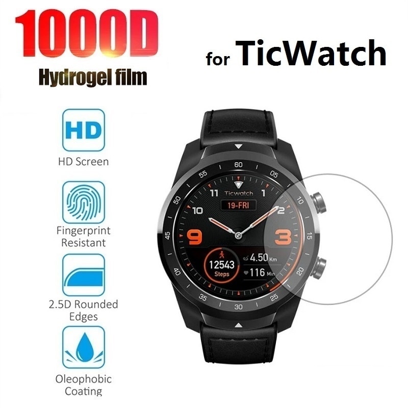 3 pçs película protetora de hidrogel para ticwatch pro 3 gps ticwatch...