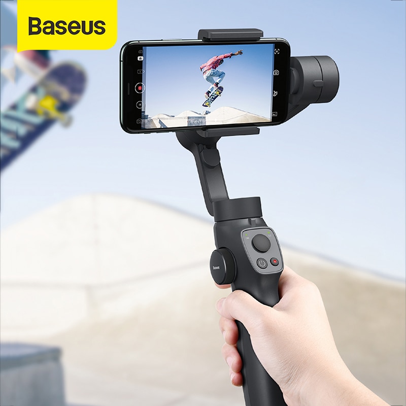 Baseus 3-axis handheld cardan estabilizador bluetooth selfie vara telefone suporte estabilizador cardan...