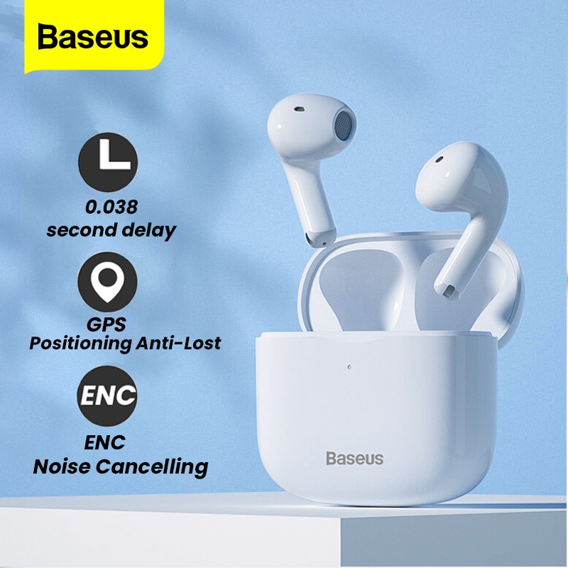 Baseus-fones de ouvido tws e3 sem fio, fone de ouvido bluetooth com...
