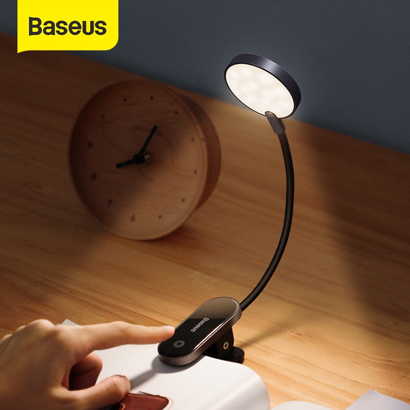 Baseus luminária led sem fio para mesa, ajustável, recarregável por usb, luz...
