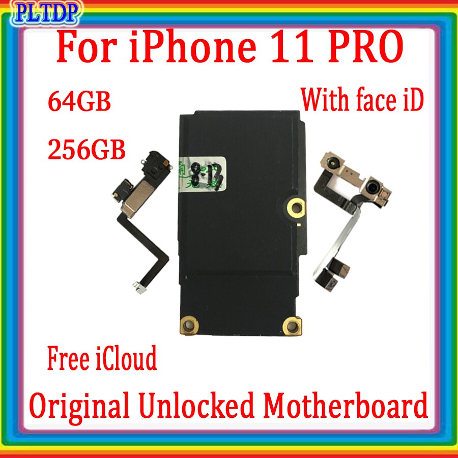 Fábrica desbloquear livre icloud para iphone 11 pro placa-mãe 64gb 256gb, 100%...