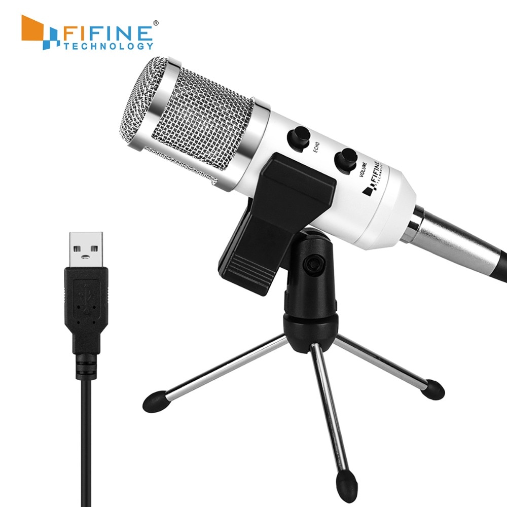 Fifine microfone usb tipo plug & play, microfone usb de conexão rápida,...