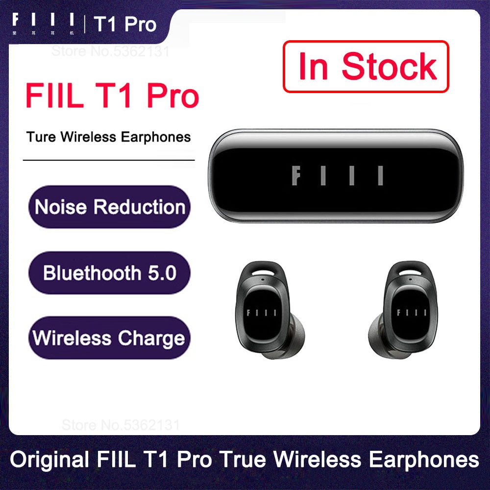 Fiil-fones de ouvido t1 pro, redução automática de ruído, sem fio, bluetooth,...