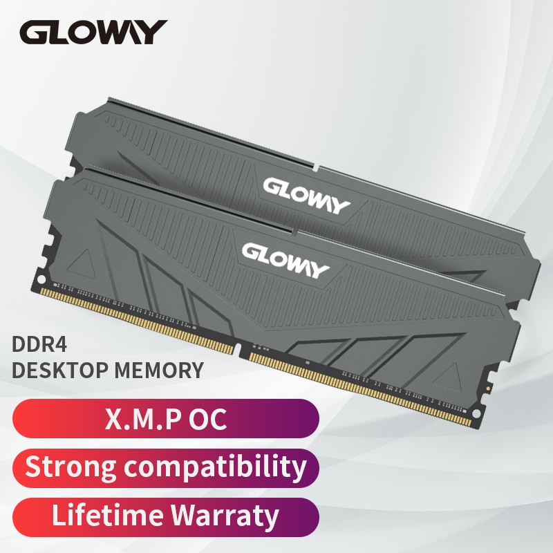 Gloway memória ram ddr4 3200mhz dimm (16gbx2) (8gbx2) kit 3600mhz desktop 3000dissipador...