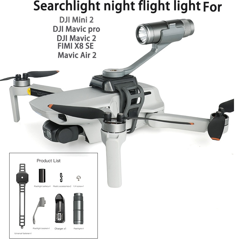 Holofote para drone, lanterna com luz de voo w para dji mini...
