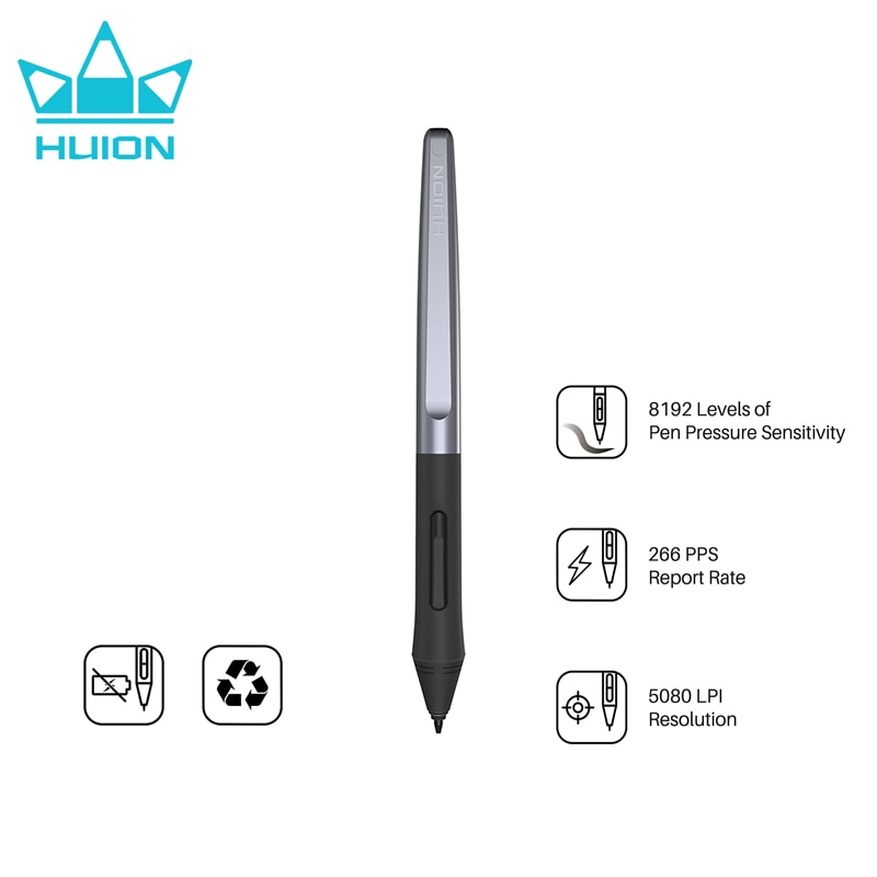 Huion pw100 caneta digital caneta sem bateria para huion hs64 hs610 h640p...