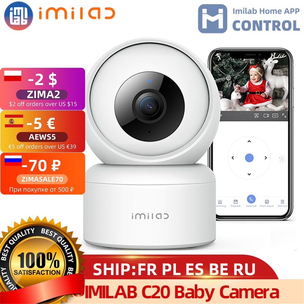Imilab c20 câmera de segurança em casa wifi 1080p ip indoor webcam...
