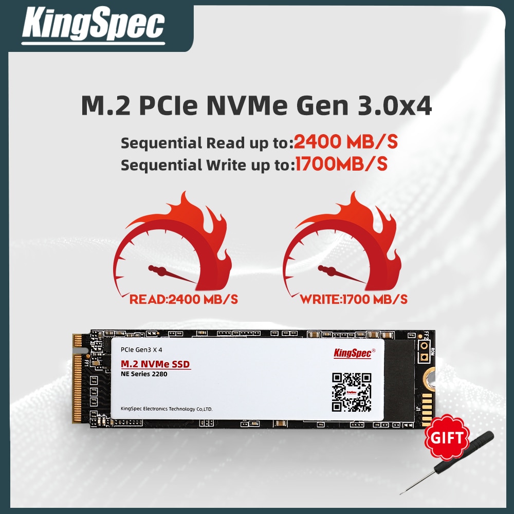 Kingspec-disco rígido ssd nvme m.2 de 128gb a 512gb, hd interno m2...