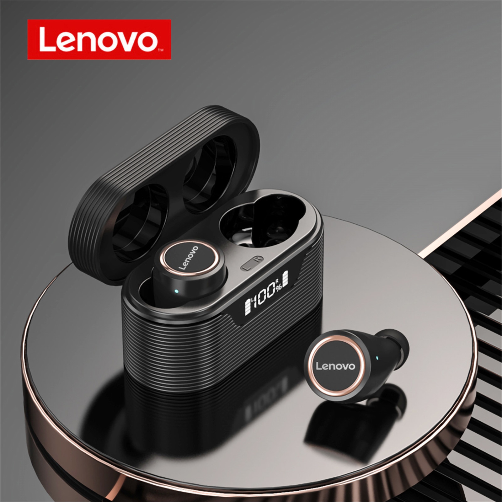 Lenovo lp12 tws fone de ouvido sem fio bluetooth 5.0 dupla estéreo...