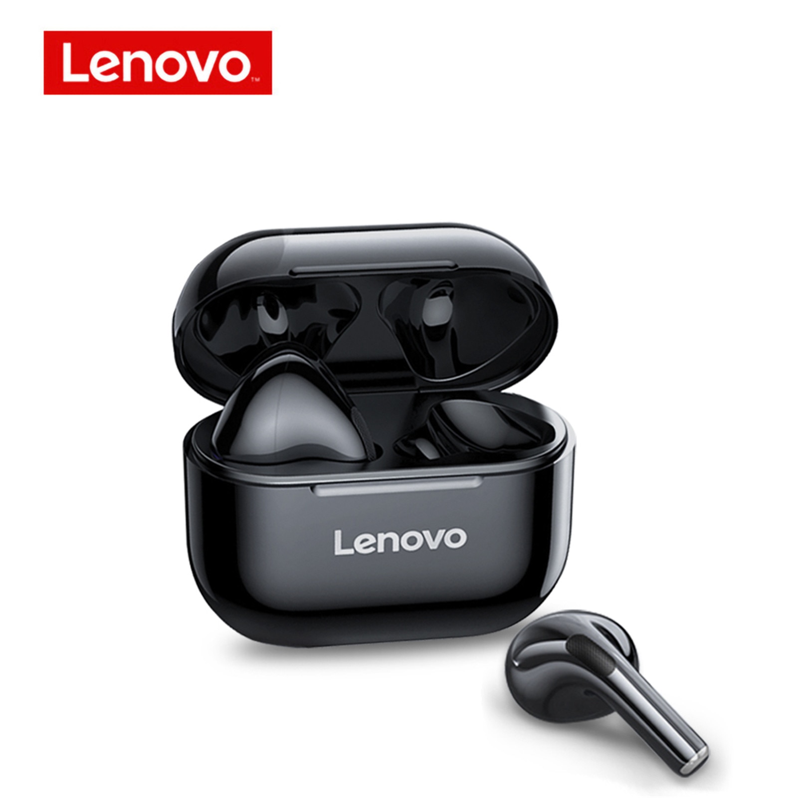 Lenovo lp40 semi-in-ear mini fone de ouvido sem fio bluetooth longa espera...