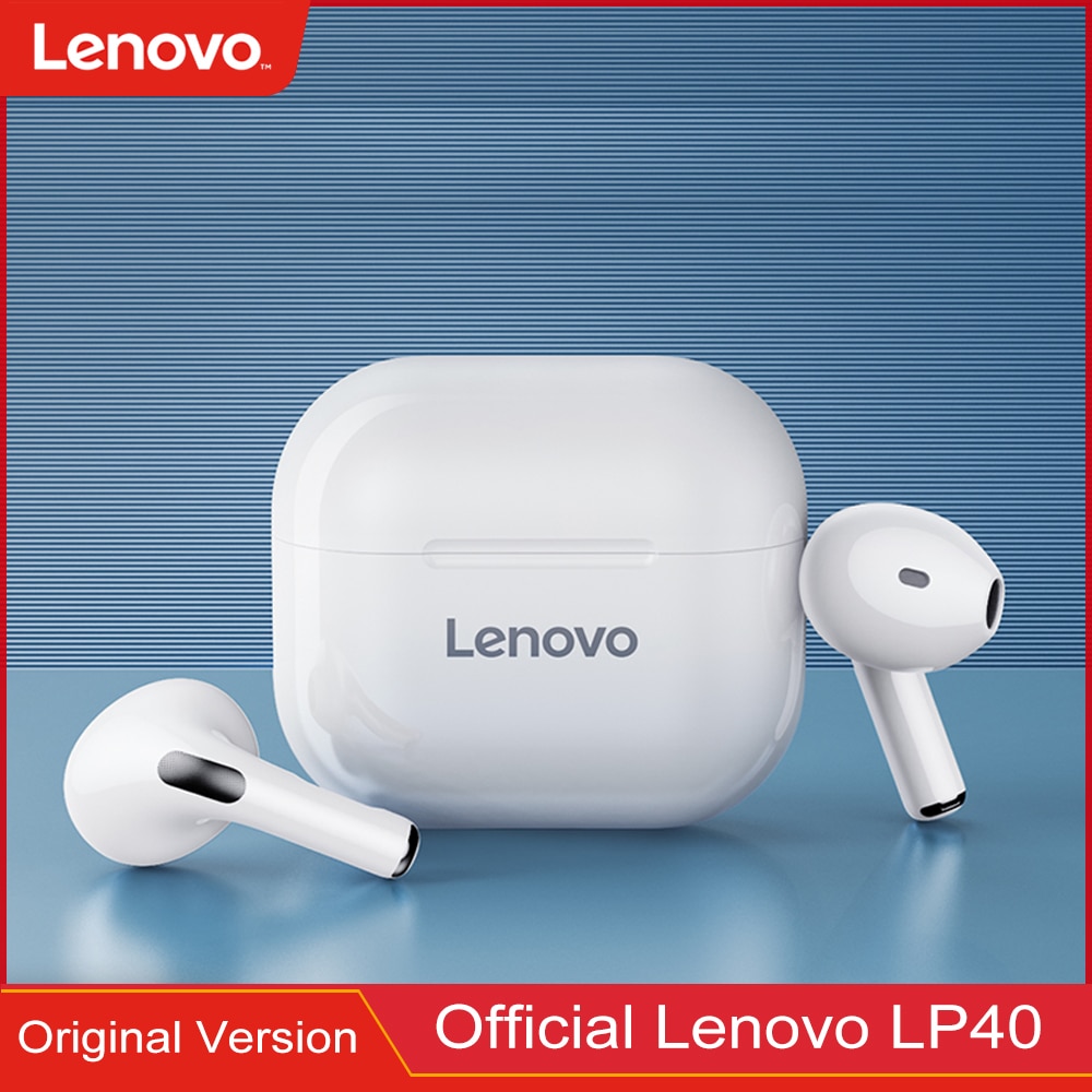 Lenovo original lp40 fones de ouvido bluetooth sem fio fones com 300mah...