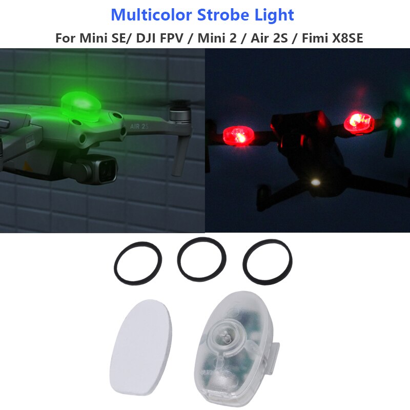 Luzes estroboscópicas para drone, luzes led rgb anticolisão para dji mini 2/mavic...