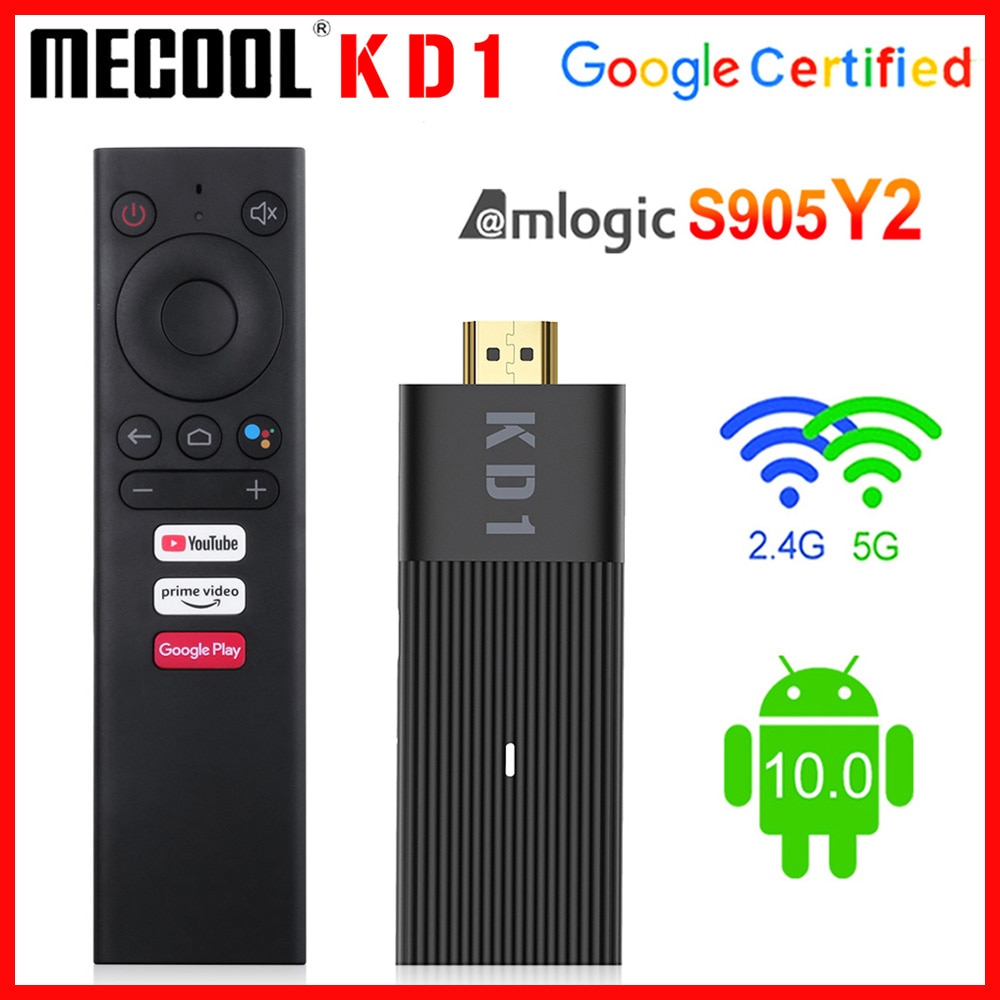 Mecool-dongle de tv kd1 android 10, versão global, smart mi ni, 2gb...