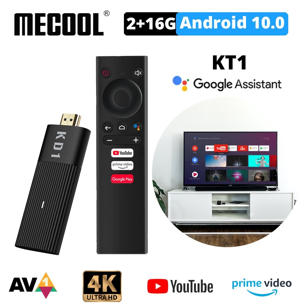 Mecool-receptor de televisão, dispositivo com android 4k, kd1, amlogic s905y2, 2 gb,...