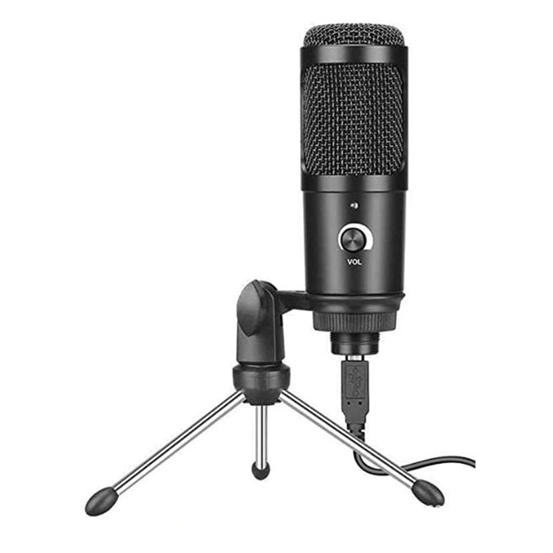 Microfone usb com suporte de mesa, microfone de gravação do condensador do...