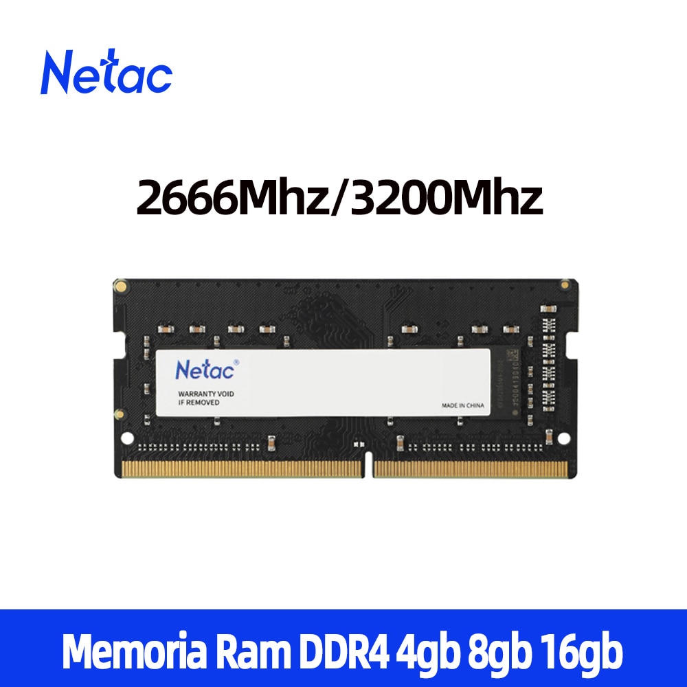 Netac memoria ram ddr4 notebook 16gb 8gb 4 3200mhz 2666mhz memória intel...