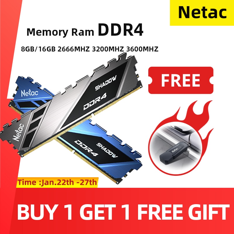 Netac Ram DDR4 8gb 16gb Memoria Ram ddr4 3200mhz 2666mhz 3600mhz Desktop...