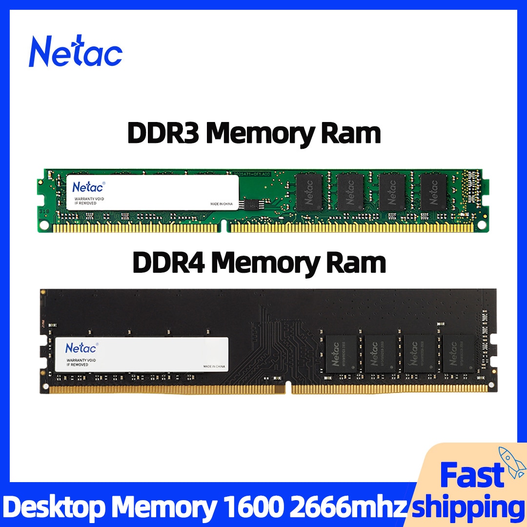 Ram ddr3 da memória de netac memoria ddr4 16gb 8gb 4gb ram...