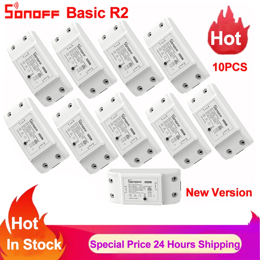 Sonoff-interruptor inteligente básico r2, controle remoto sem fio, wi-fi, faça você mesmo,...