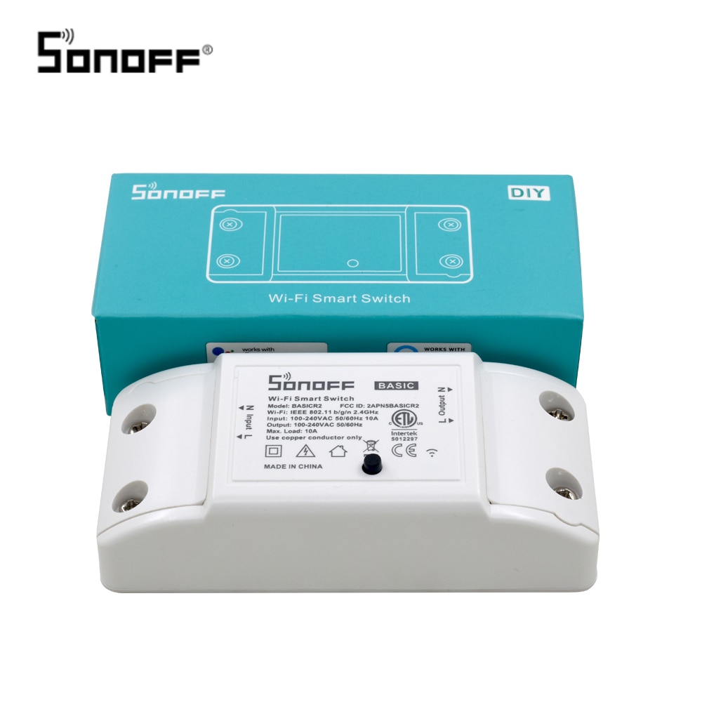 Sonoff-módulo de interruptor inteligente básico, wi-fi, 220v, 10a, sem fio, temporizador para...